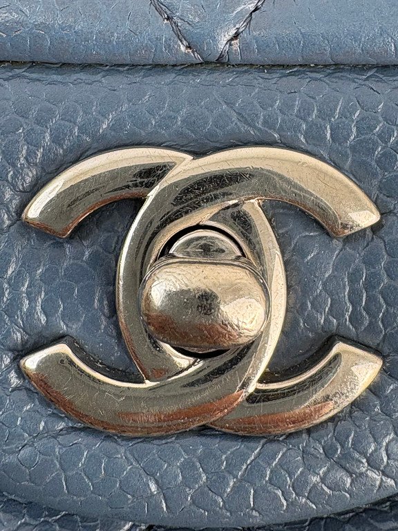 CHANEL Blue Caviar Classic Flap Mini SHW - Image 13