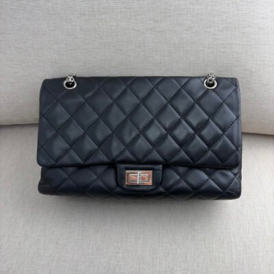 CHANEL Black Lambskin 2.55 Reissue Flap 226 SHW