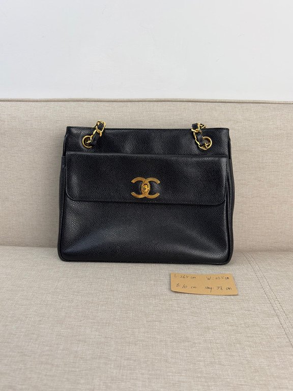 CHANEL Black Caviar CC Tote Medium GHW - Image 14