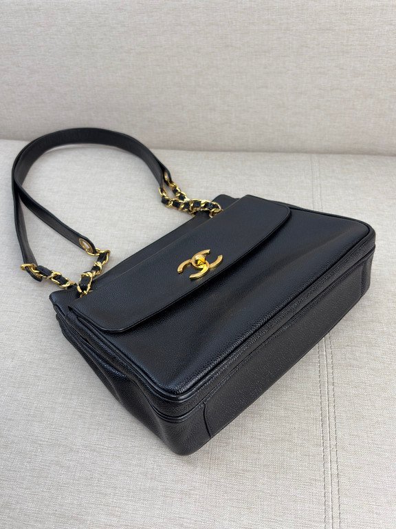 CHANEL Black Caviar CC Tote Medium GHW - Image 6