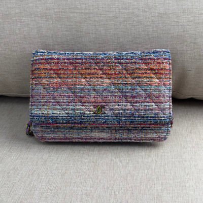 CHANEL Multicolor Tweed Wallet on Chain WOC GHW