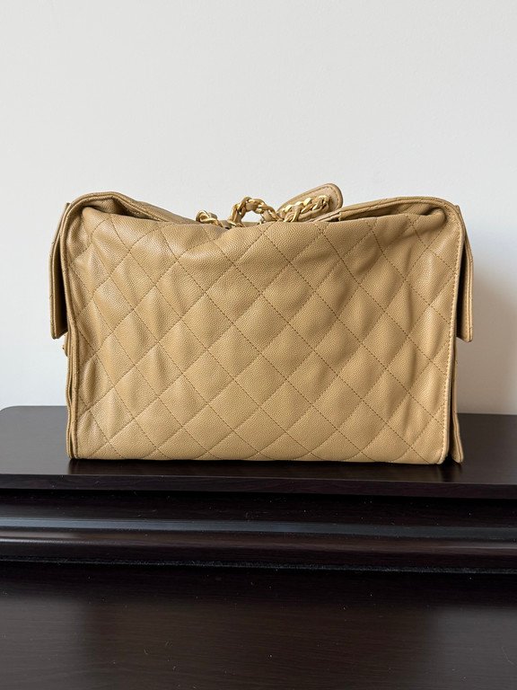 CHANEL Beige Caviar 25 Bag Medium GHW - Image 4