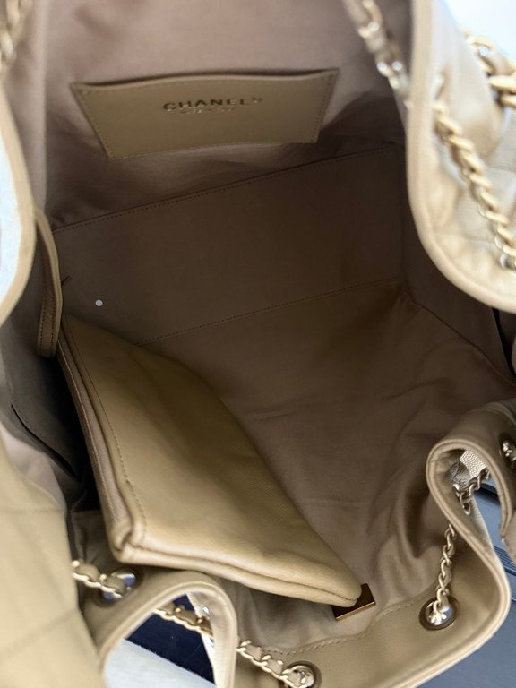 CHANEL Beige Caviar 25 Bag Medium GHW - Image 14