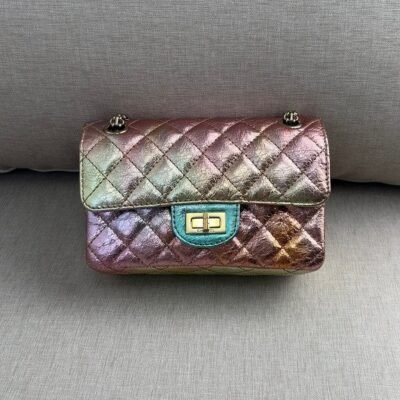 CHANEL Multicolor Metallic Goatskin 2.55 Reissue Flap Mini GHW