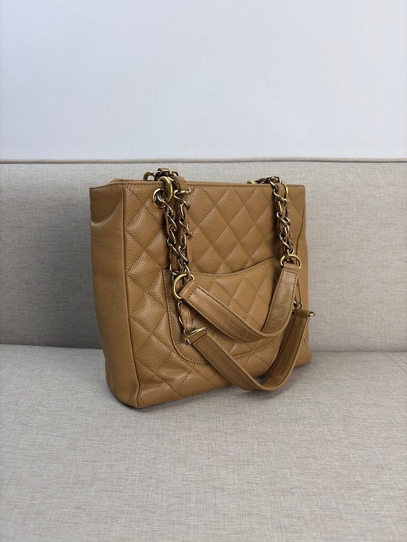 CHANEL Beige Caviar GST Tote Bag Small GHW - Image 5