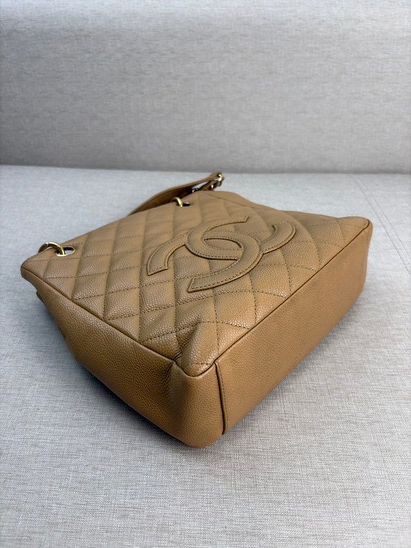 CHANEL Beige Caviar GST Tote Bag Small GHW - Image 7