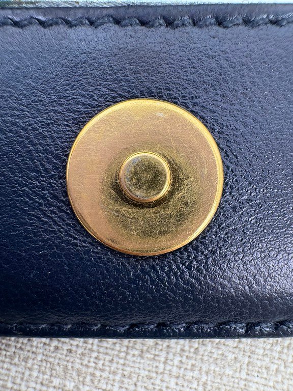 CHANEL Blue Denim CC Flap Wallet Small SHW - Image 9