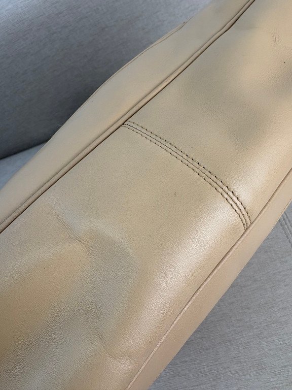 CHANEL Beige Lambskin Hobo Bag Large GHW - Image 9