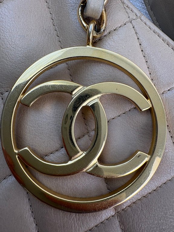 CHANEL Beige Lambskin Hobo Bag Large GHW - Image 19