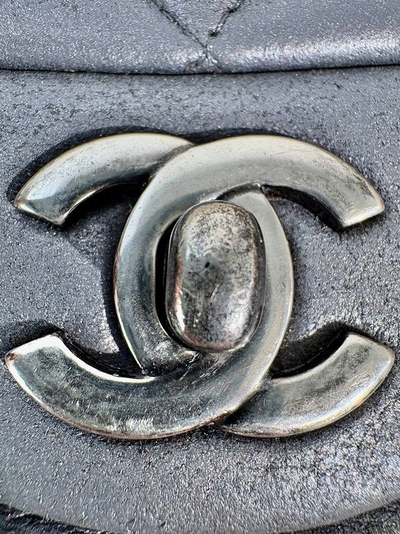 CHANEL Silver Grey Lambskin Classic Flap Mini Square SHW - Image 13