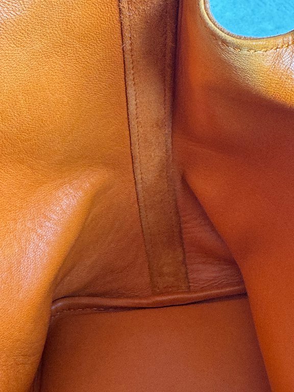 HERMES Orange Suede Picotin Lock PM SHW - Image 8