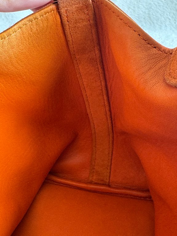 HERMES Orange Suede Picotin Lock PM SHW - Image 20