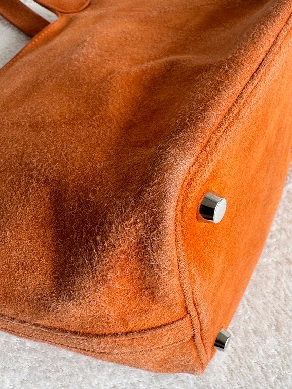 HERMES Orange Suede Picotin Lock PM SHW - Image 23