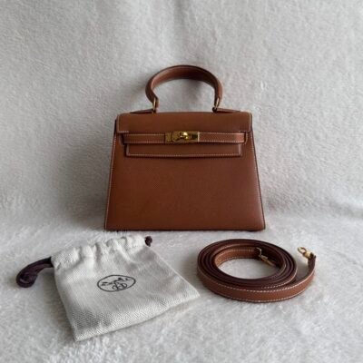 HERMES Gold Epsom Kelly Mini GHW