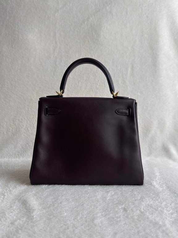 HERMES Rouge Swift Leather Kelly 25 GHW - Image 2