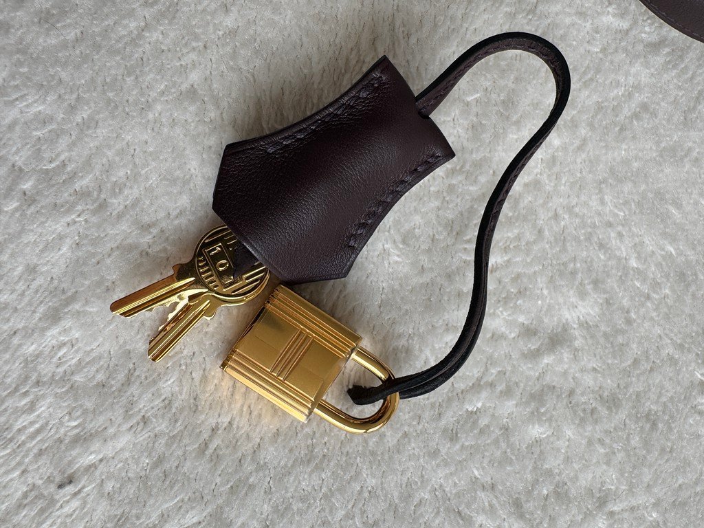 HERMES Rouge Swift Leather Kelly 25 GHW - Image 4