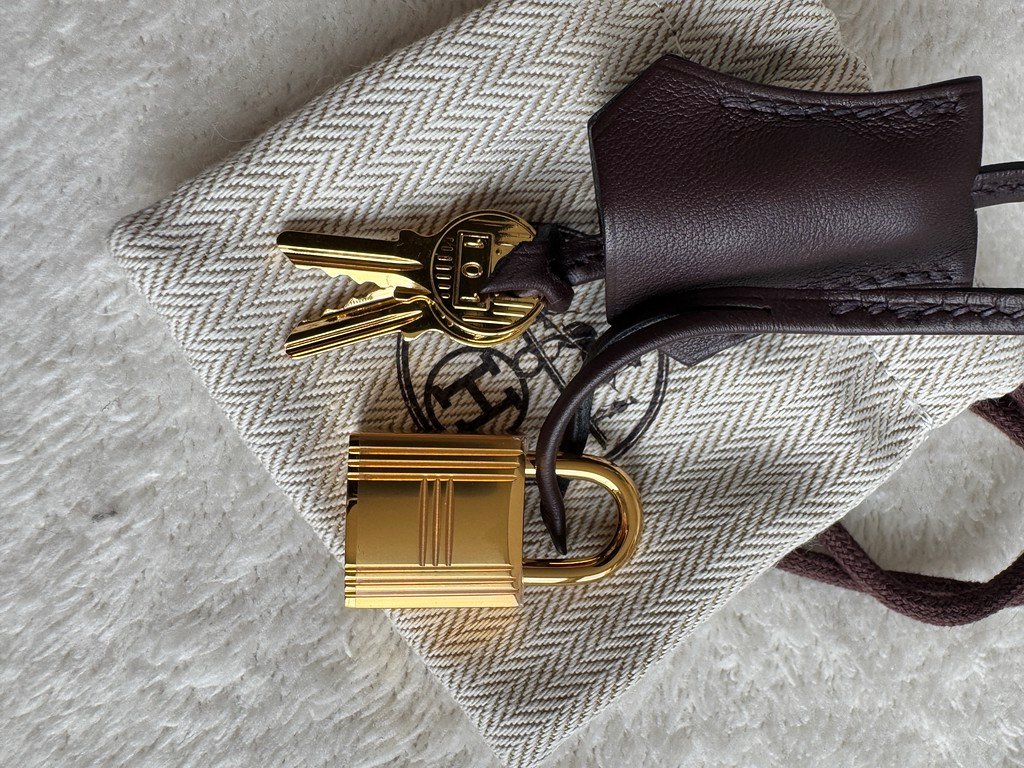 HERMES Rouge Swift Leather Kelly 25 GHW - Image 14