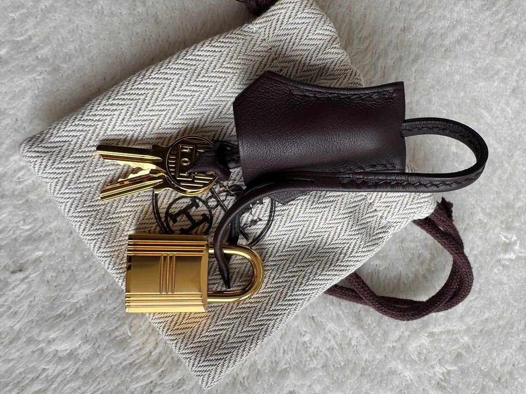 HERMES Rouge Swift Leather Kelly 25 GHW - Image 15