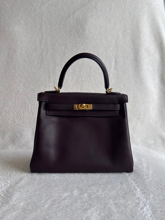 HERMES Rouge Swift Leather Kelly 25 GHW - Image 16