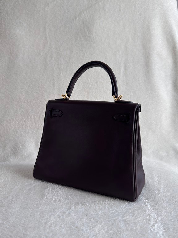 HERMES Rouge Swift Leather Kelly 25 GHW - Image 18