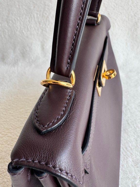 HERMES Rouge Swift Leather Kelly 25 GHW - Image 21