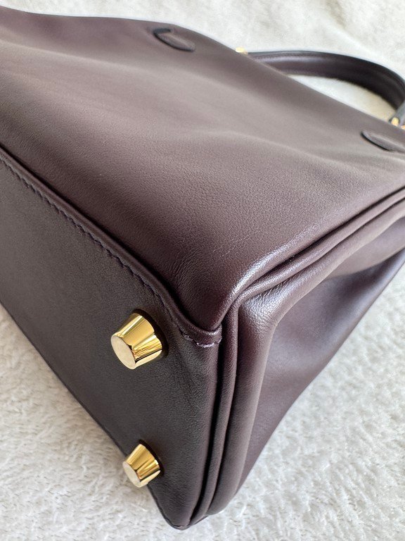HERMES Rouge Swift Leather Kelly 25 GHW - Image 13