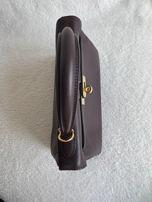 HERMES Rouge Swift Leather Kelly 25 GHW - Image 22
