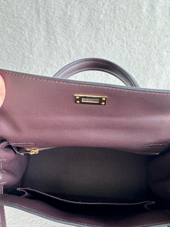 HERMES Rouge Swift Leather Kelly 25 GHW - Image 31