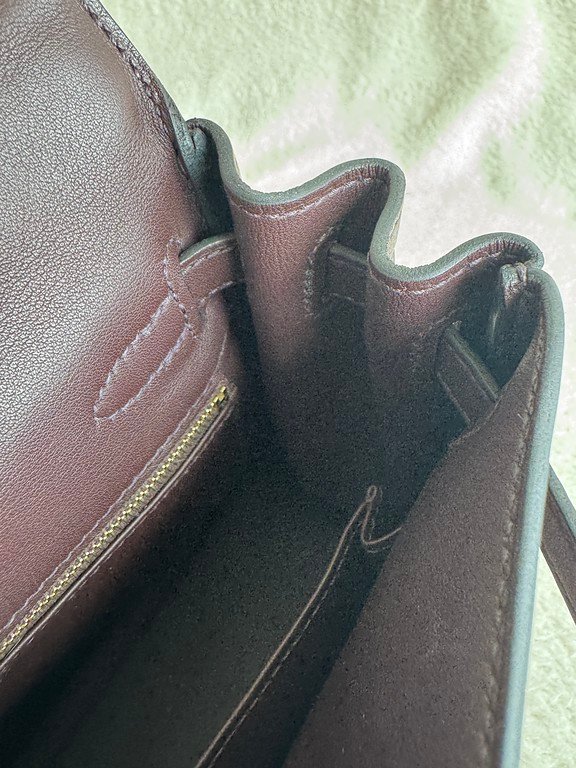 HERMES Rouge Swift Leather Kelly 25 GHW - Image 28
