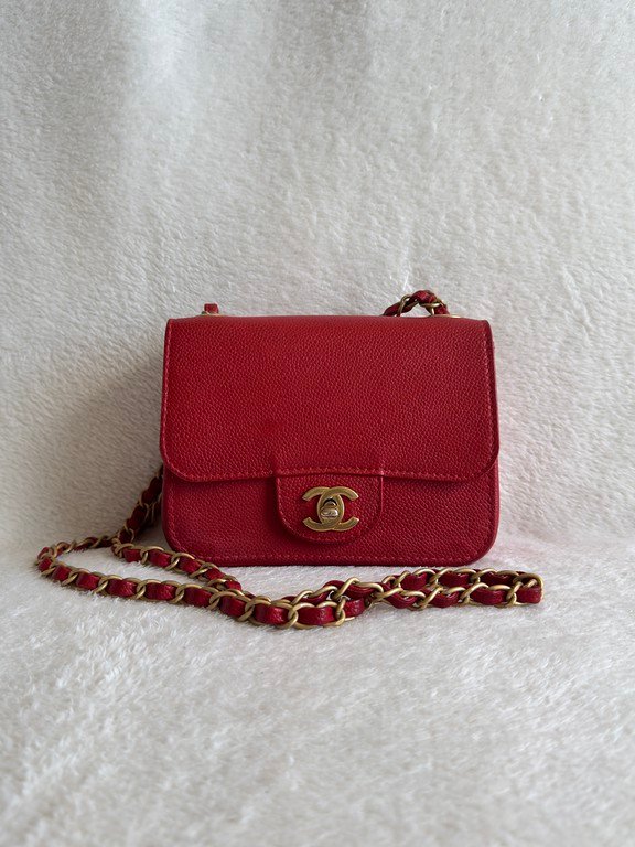 CHANEL Red Caviar Classic Flap Mini GHW - Image 21