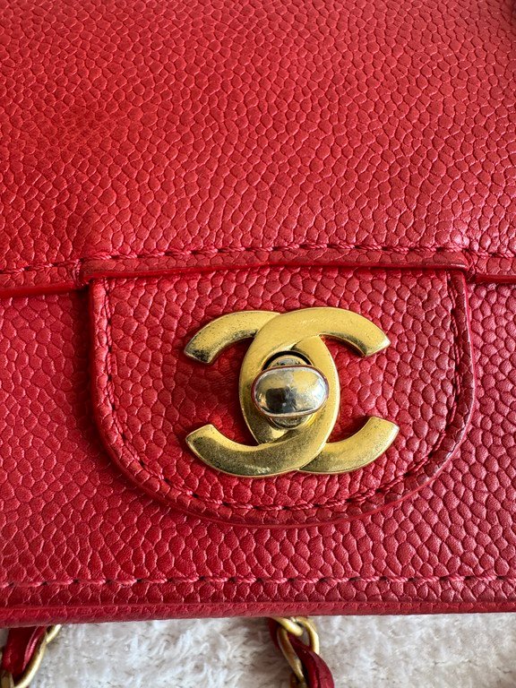 CHANEL Red Caviar Classic Flap Mini GHW - Image 22