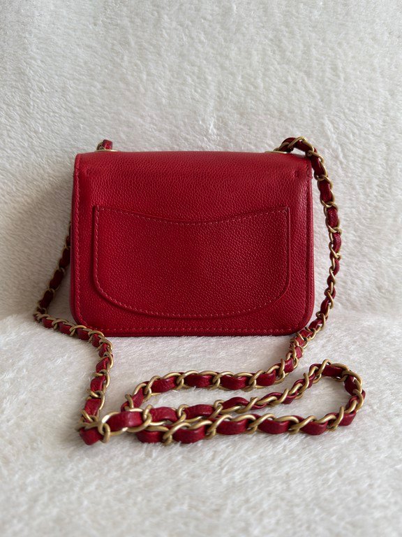 CHANEL Red Caviar Classic Flap Mini GHW - Image 23