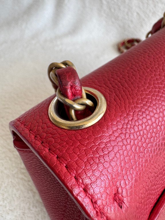 CHANEL Red Caviar Classic Flap Mini GHW - Image 24