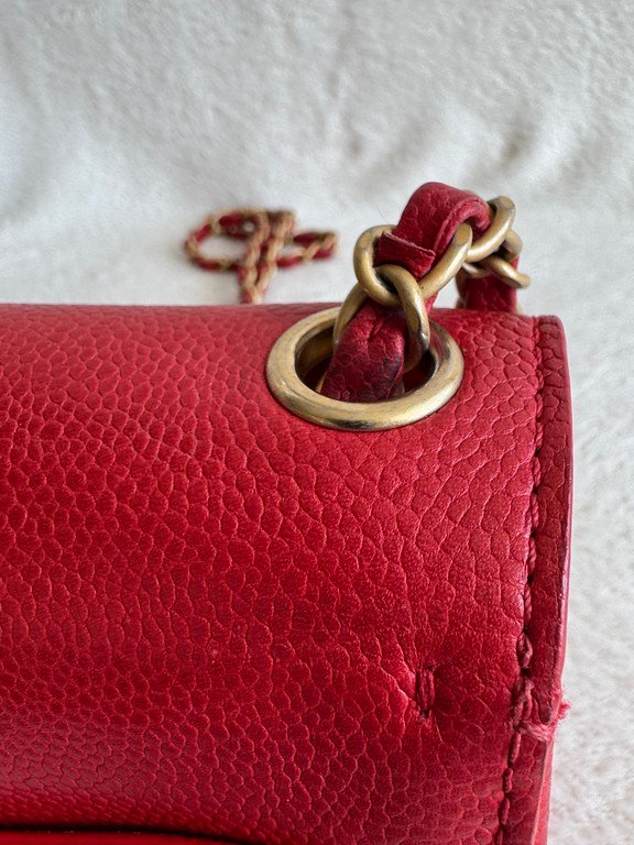 CHANEL Red Caviar Classic Flap Mini GHW - Image 25