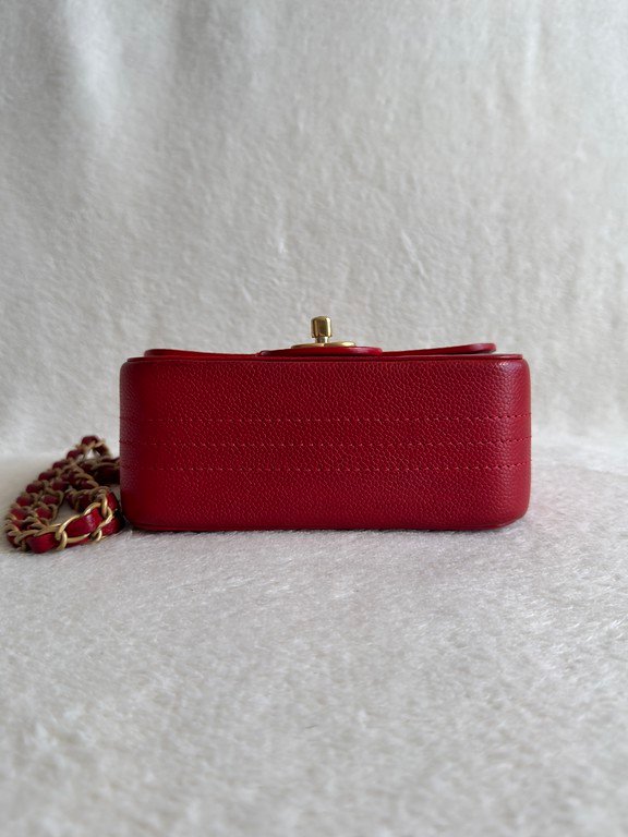 CHANEL Red Caviar Classic Flap Mini GHW - Image 26