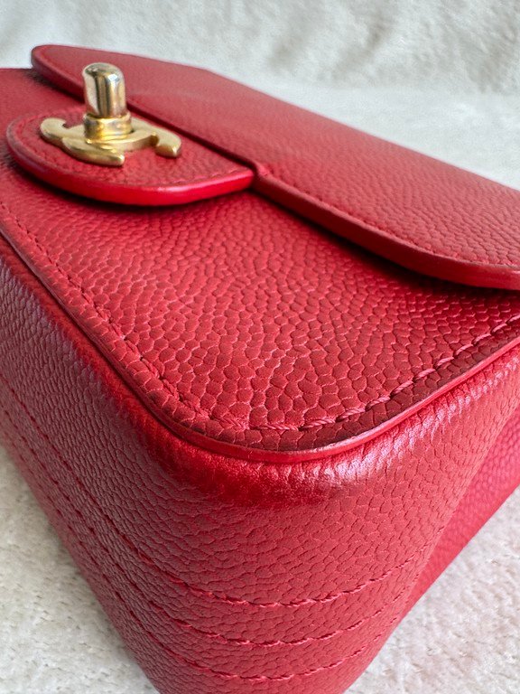 CHANEL Red Caviar Classic Flap Mini GHW - Image 28