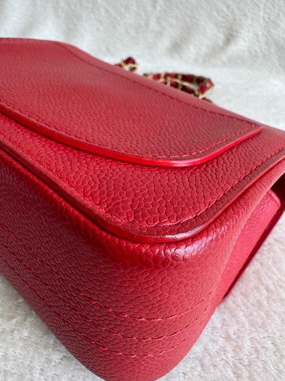CHANEL Red Caviar Classic Flap Mini GHW - Image 29