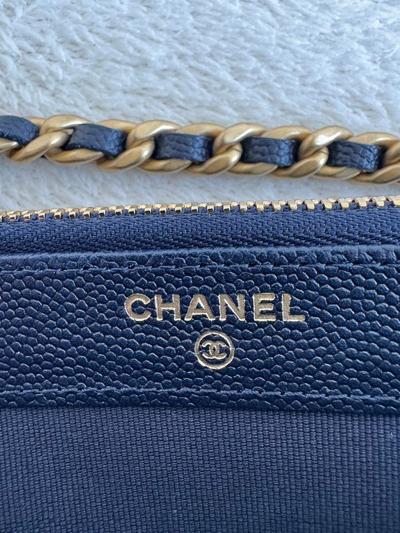 CHANEL Navy Blue Caviar Bowling Bag Small GHW - Image 20