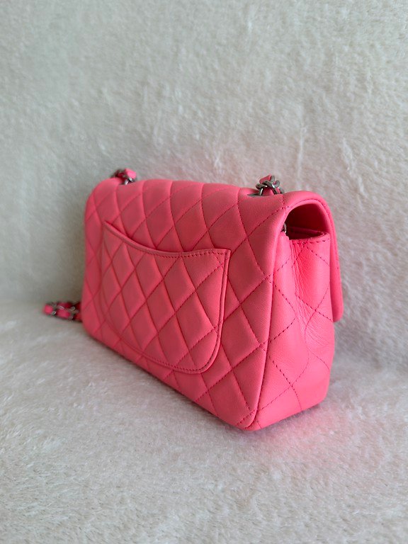 CHANEL Pink Lambskin Classic Flap Mini SHW - Image 19