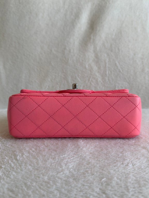 CHANEL Pink Lambskin Classic Flap Mini SHW - Image 7