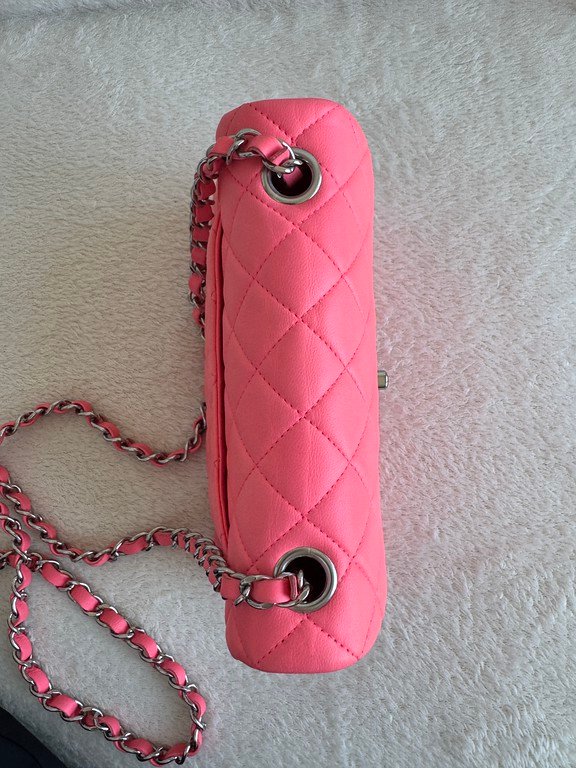 CHANEL Pink Lambskin Classic Flap Mini SHW - Image 25