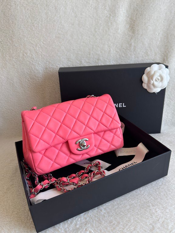CHANEL Pink Lambskin Classic Flap Mini SHW - Image 27