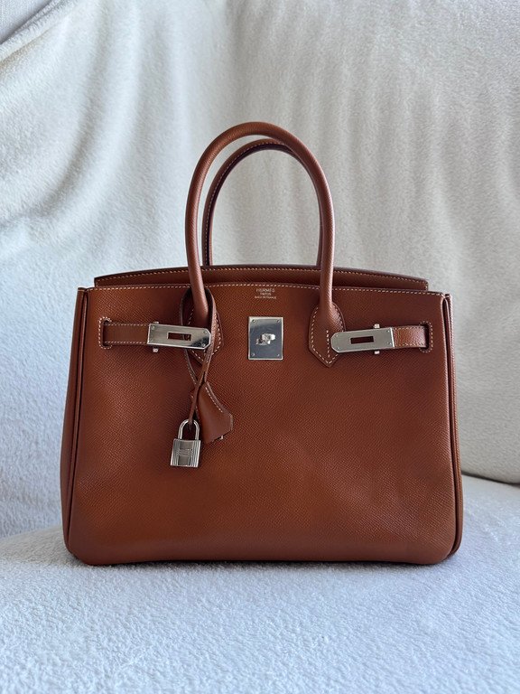 HERMES Gold Epsom Birkin 30 SHW - Image 14