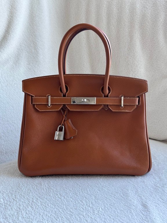 HERMES Gold Epsom Birkin 30 SHW - Image 16