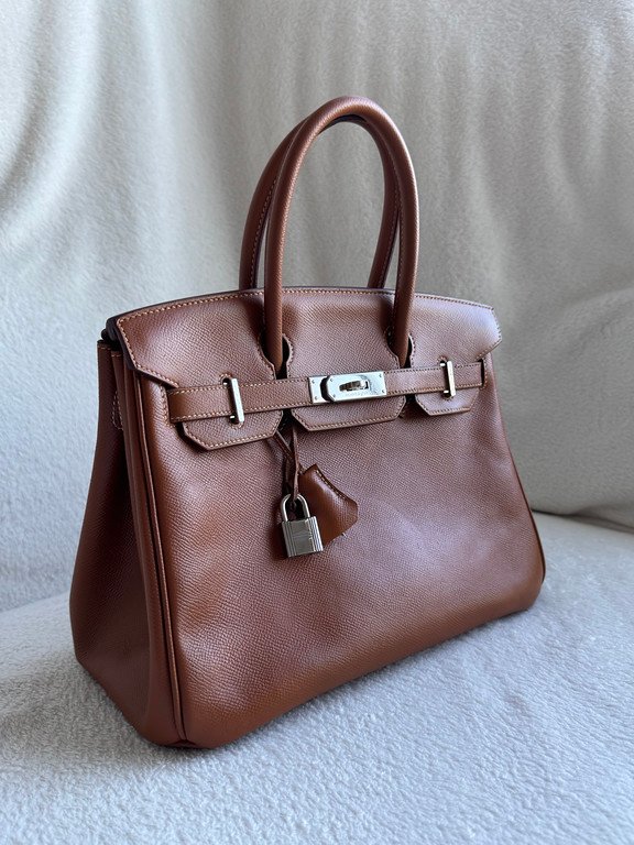 HERMES Gold Epsom Birkin 30 SHW - Image 17