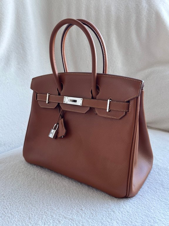 HERMES Gold Epsom Birkin 30 SHW - Image 2