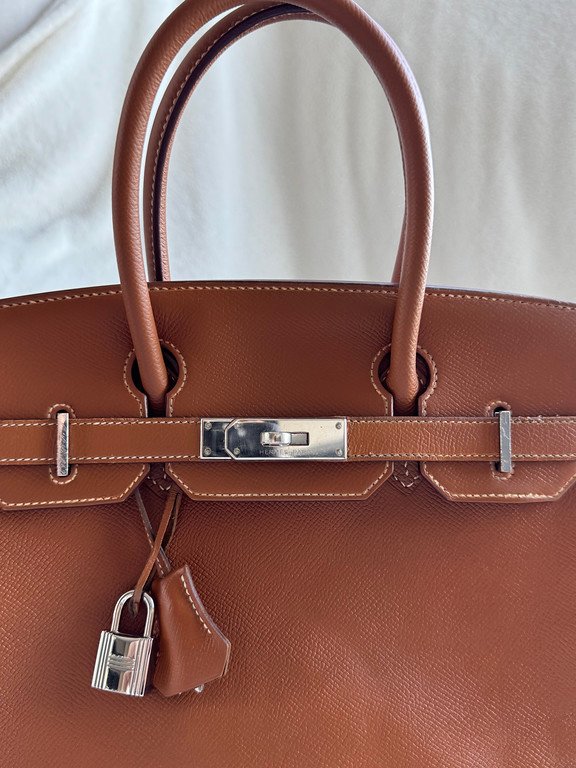 HERMES Gold Epsom Birkin 30 SHW - Image 7