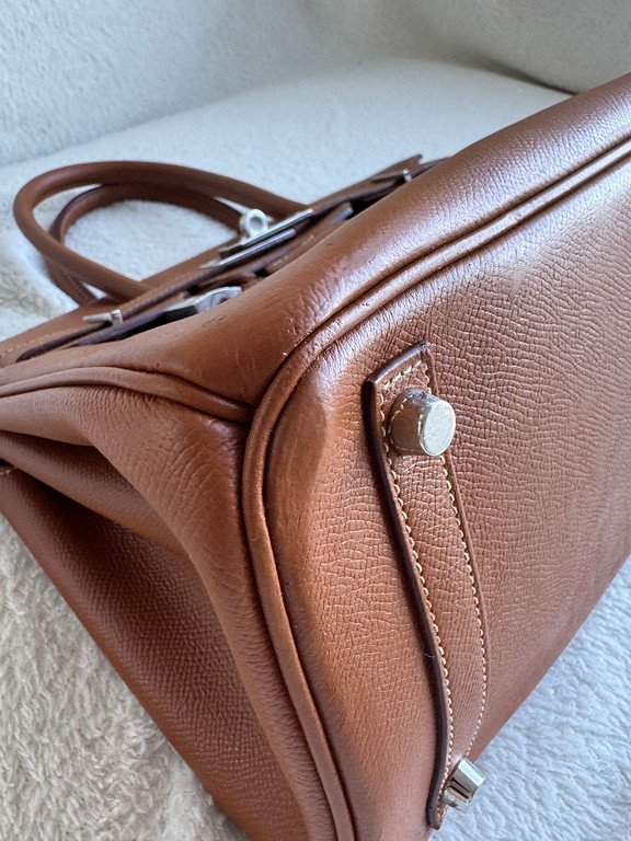 HERMES Gold Epsom Birkin 30 SHW - Image 9