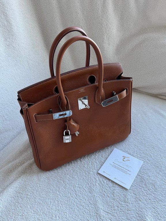 HERMES Gold Epsom Birkin 30 SHW - Image 30