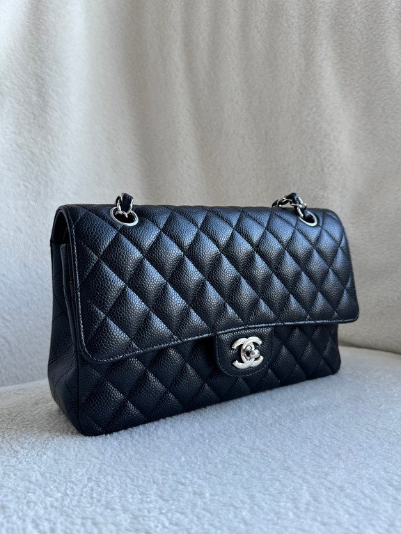 CHANEL Black Caviar Classic Flap Medium SHW - Image 2